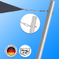 Preview: Sonnensegelmast Edelstahl, mit fester Öse