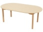 Preview: Ovaler Tisch mit beschichteter Platte, 150 x 80 cm