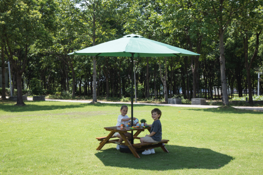 Outdoor-Picknick-Tisch, optional mit Sonnenschirm