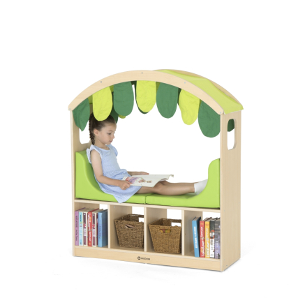 Preview: Spiel- und Leseregal grün