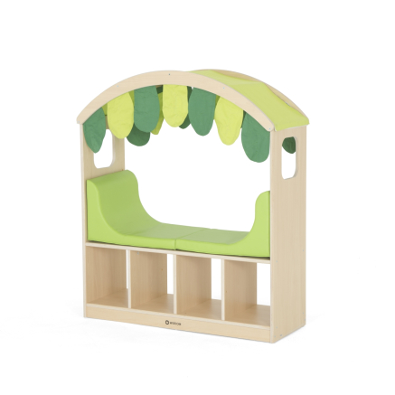 Preview: Spiel- und Leseregal grün