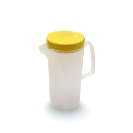 Kanne 0,6 l transluzent mit farbigem Deckel