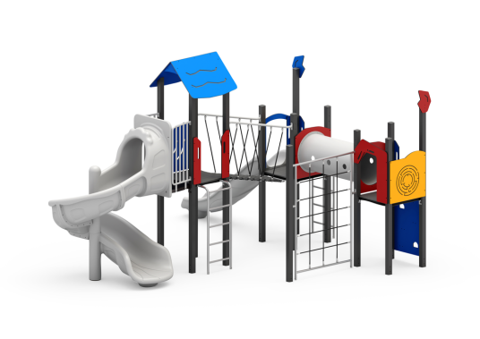 Preview: Spielkombination "curved slide" - Stahl