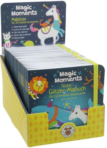 Malbuch Glitzersticker, 20 Stück