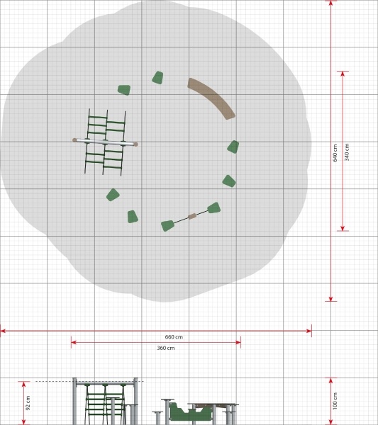 Hindernisparcour "O-Form"