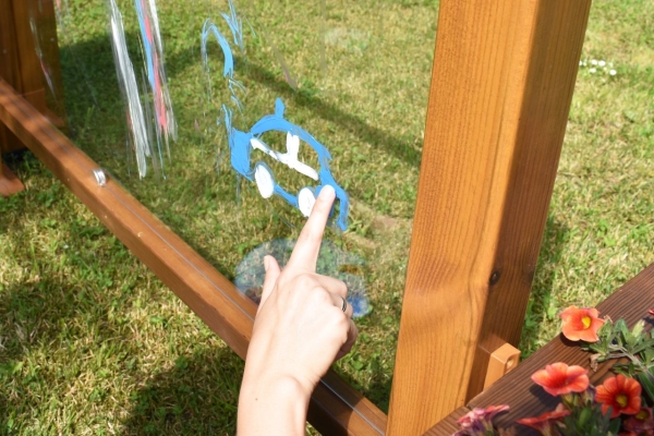 Outdoor-Maltafel, transparent