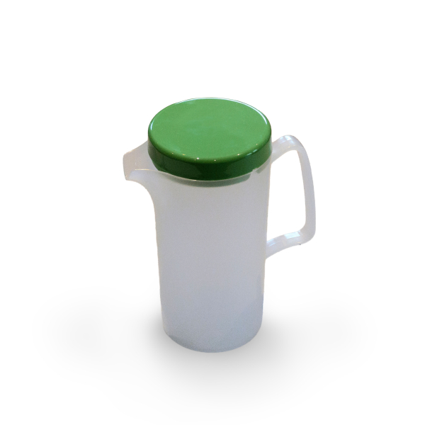 Kanne 0,6 l transluzent mit farbigem Deckel