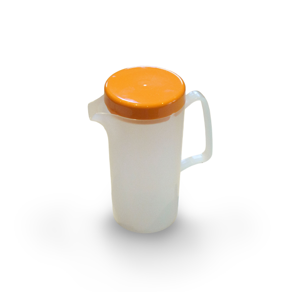 Kanne 0,6 l transluzent mit farbigem Deckel