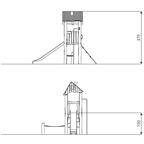 Baumhaus mit Feuerwehrstange