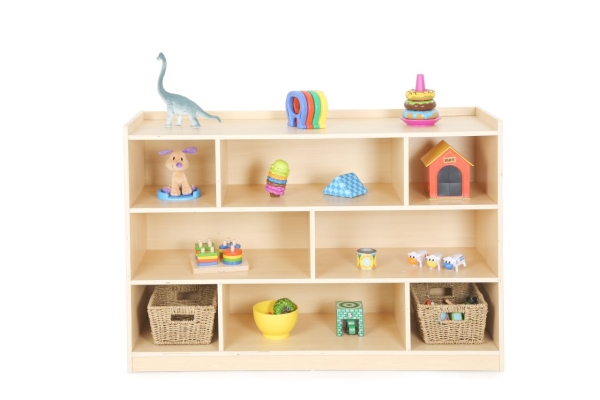 Regalschrank mit Rückwand, 8 Fächer