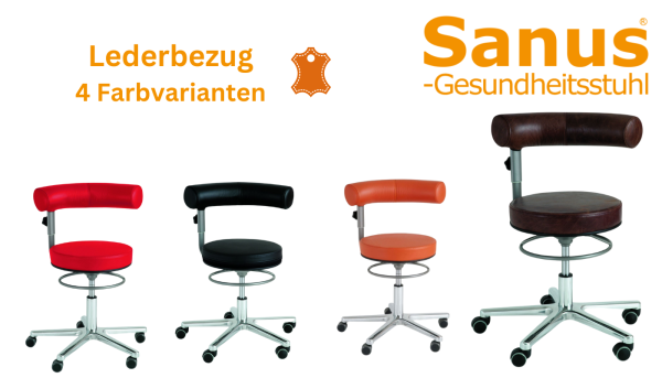 SANUS® - Gesundheitsstuhl mit Lederbezug