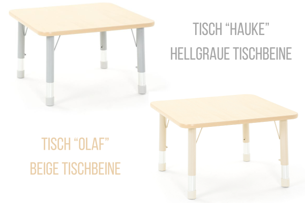 Kindergartentisch "HAUKE" und "OLAF" - Quadrat