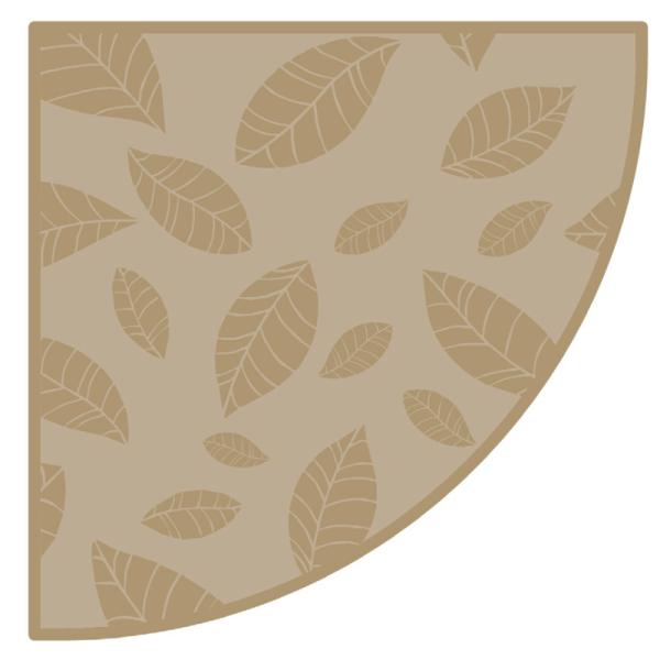 Viertelkreis-Spielteppich „Blätter“