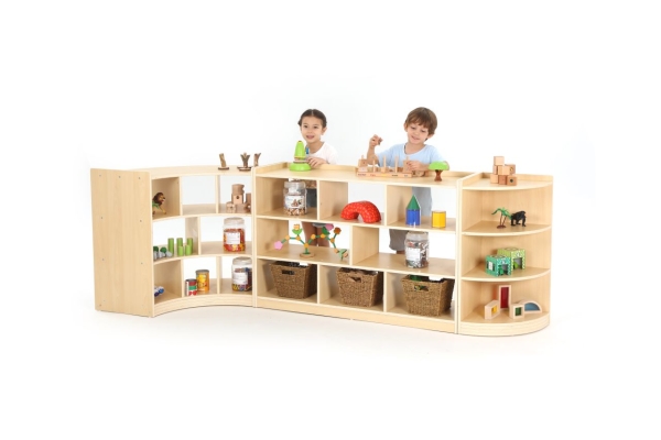Raumteiler-Eckschrank, 3 Böden