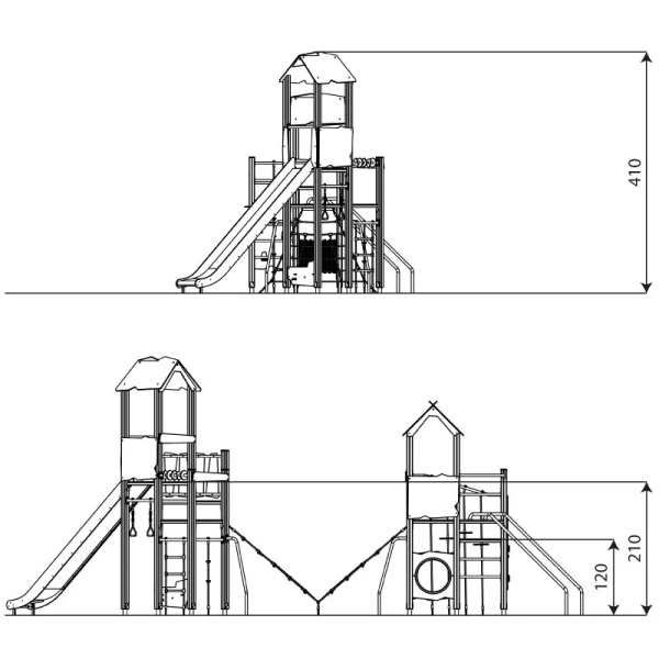 Rutsch-Kletterturm "Bergsteiger"